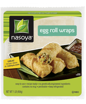 Nasoya egg roll wraps product label